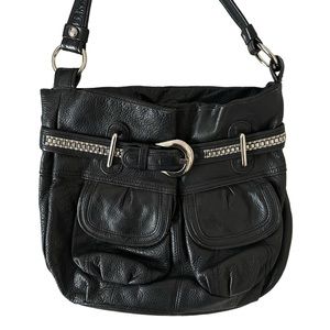 SOLD B. Makowsky Genuine leather hobo buckle purse